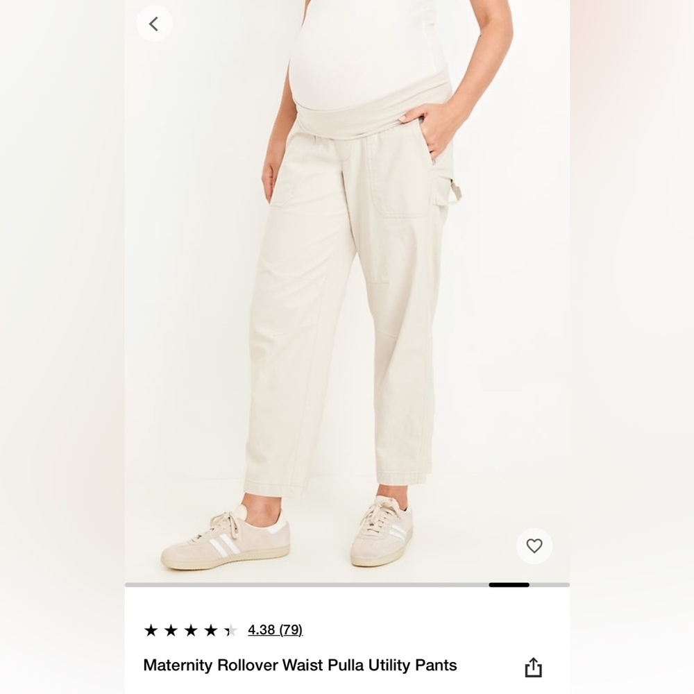 Old Navy Maternity Utility Pants Rollover Waist size M